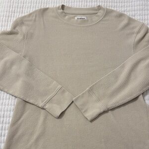 Goodfellow & Co Men's Tan Waffle-Knit Shirt